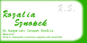 rozalia sznopek business card